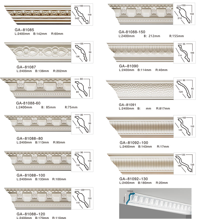 polyurethane cornice